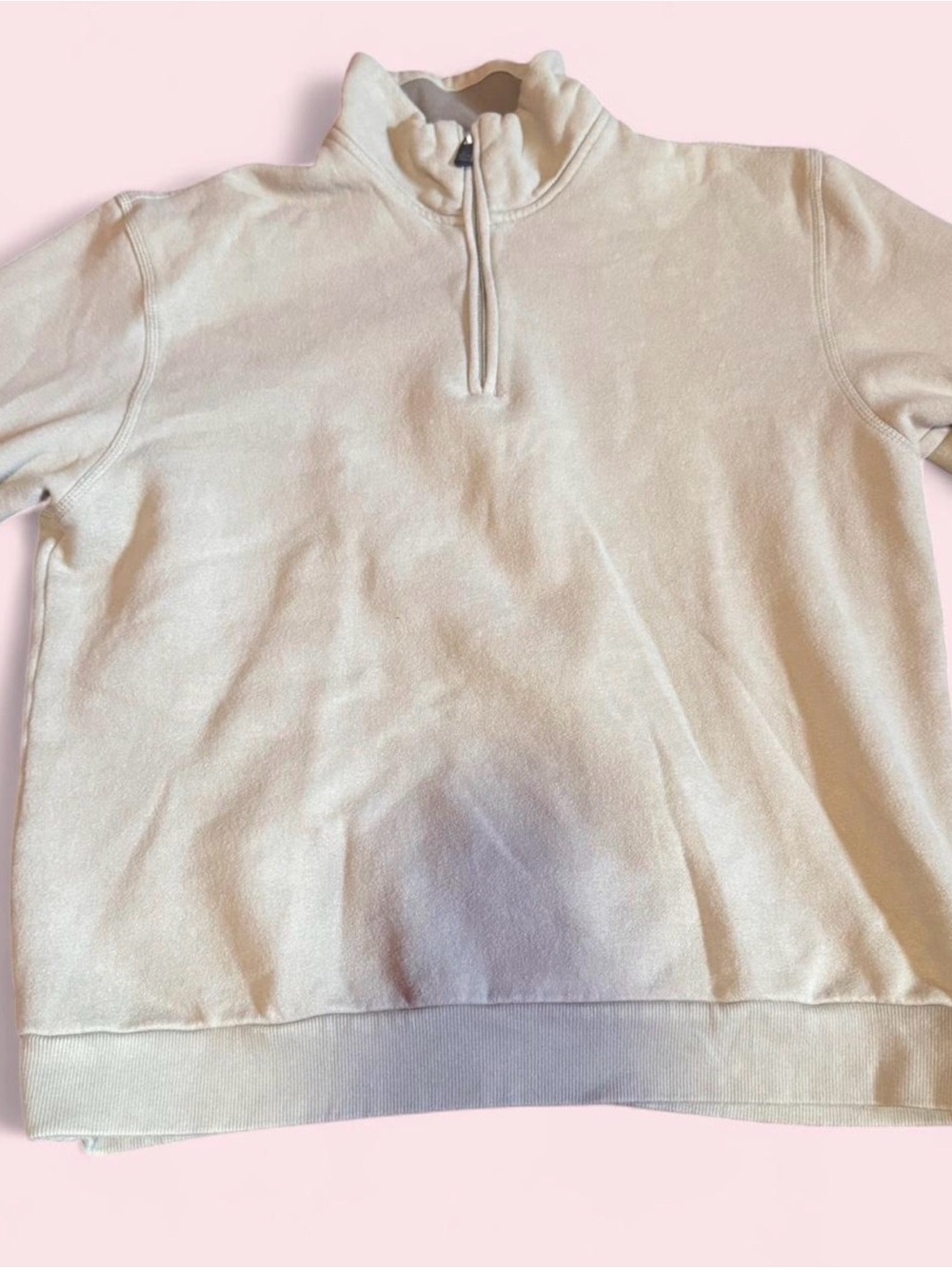 Arrow Beige Crewneck Sweatshirt with Subtle Logo